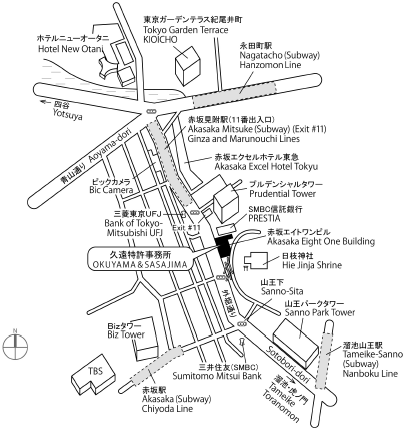 久遠特許事務所 - 地図
