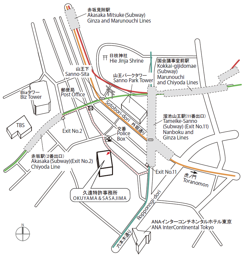 久遠特許事務所 - 地図